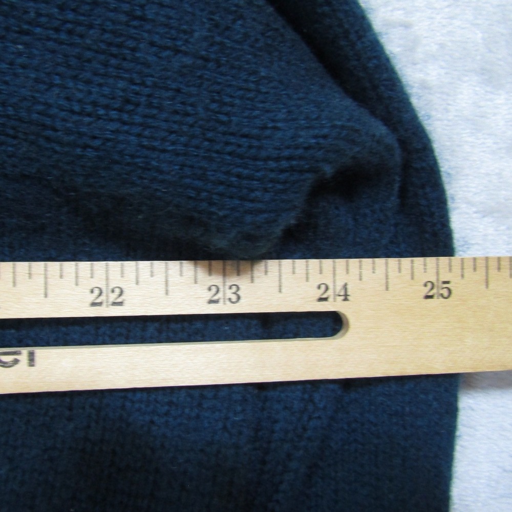 Athleta Sweater Womens S Blue Good Wool Cashmere Mock Neck High Low Hem - Picture 8 of 10